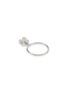 Detail View - Click To Enlarge - SSIL - Clover Rhodium Plated Silver Drop Ring