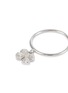 Detail View - Click To Enlarge - SSIL - Clover Rhodium Plated Silver Drop Ring