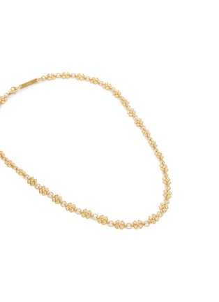 Detail View - Click To Enlarge - SSIL - Clover Yellow Gold Plated Silver Row Chain Necklace