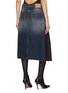 Back View - Click To Enlarge - BALENCIAGA - Hybrid Pleated Linen Cotton Midi Skirt