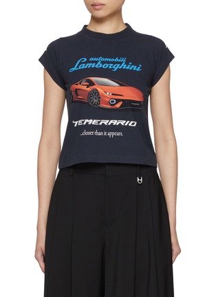 Main View - Click To Enlarge - BALENCIAGA - x Lamborghini Shrunken T-Shirt