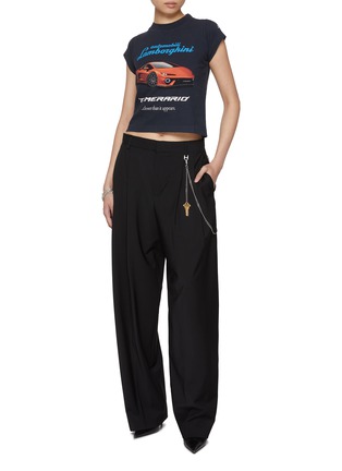 Figure View - Click To Enlarge - BALENCIAGA - x Lamborghini Shrunken T-Shirt