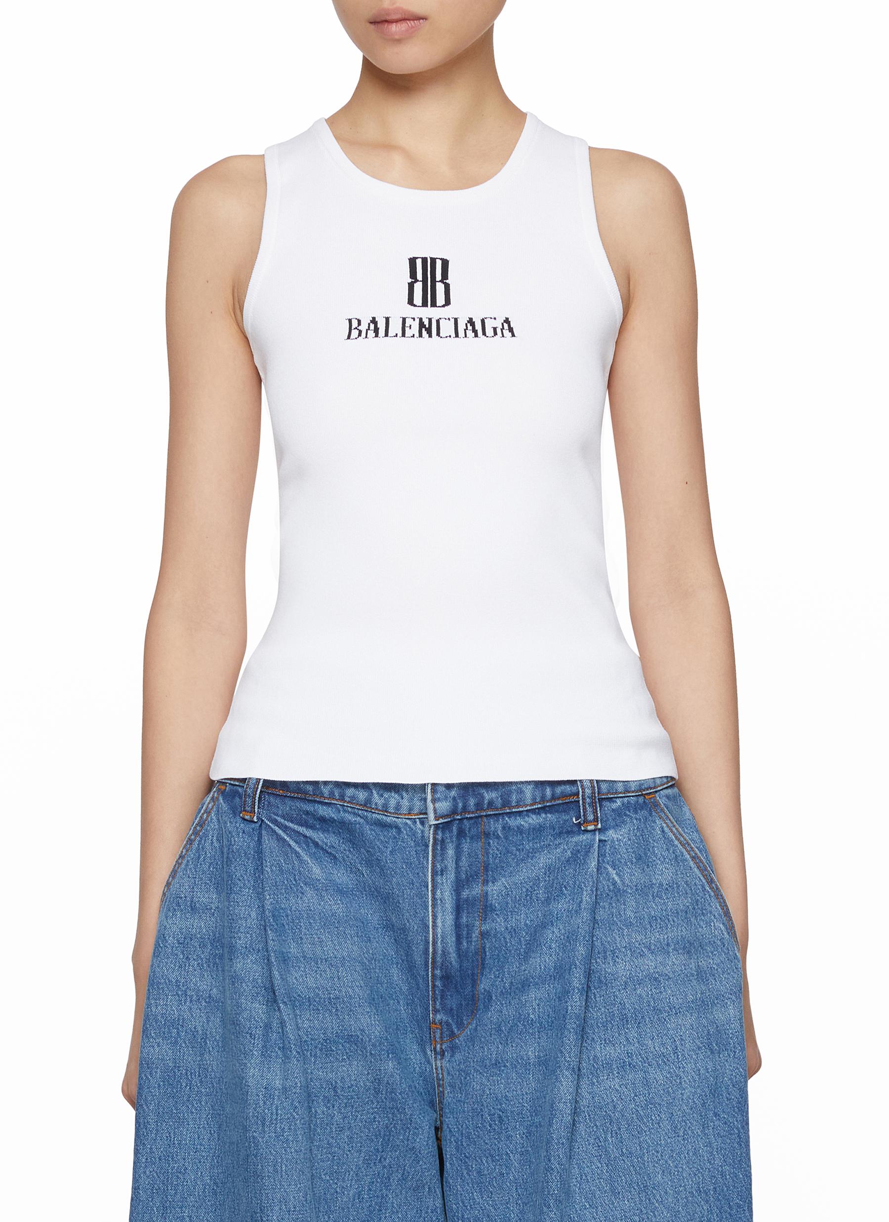 BALENCIAGA | Logo Front Tank Top | Women | Lane Crawford