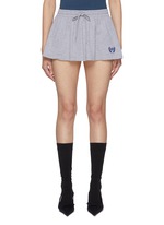 BALENCIAGA | Logo Drawstring Cotton Mini Skirt | Women