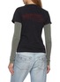 Back View - Click To Enlarge - BALENCIAGA - Crayon Logo Double Sleeve Cotton T-Shirt