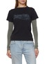 Main View - Click To Enlarge - BALENCIAGA - Crayon Logo Double Sleeve Cotton T-Shirt