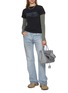 Figure View - Click To Enlarge - BALENCIAGA - Crayon Logo Double Sleeve Cotton T-Shirt