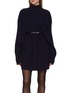 Main View - Click To Enlarge - BALENCIAGA - Pinched Cotton Wool Knit Mini Dress