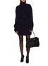 Figure View - Click To Enlarge - BALENCIAGA - Pinched Cotton Wool Knit Mini Dress