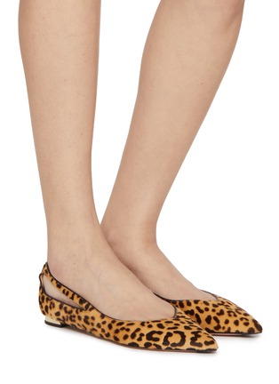 Figure View - Click To Enlarge - AQUAZZURA - Sheeva Skimmer Leather Flats