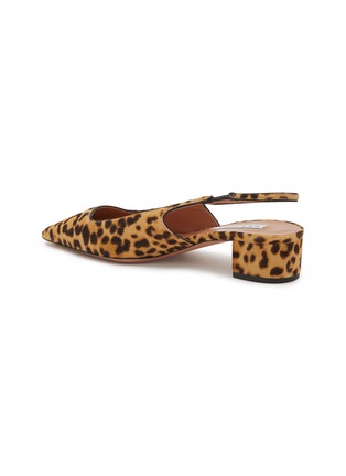  - AQUAZZURA - Ginza 35 Leather Slingback Pumps