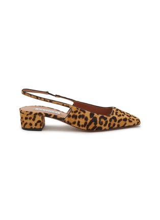 Main View - Click To Enlarge - AQUAZZURA - Ginza 35 Leather Slingback Pumps