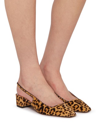 Figure View - Click To Enlarge - AQUAZZURA - Ginza 35 Leather Slingback Pumps