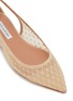 Detail View - Click To Enlarge - AQUAZZURA - Bow Tie Mesh Suede Ballet Flats