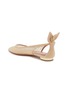  - AQUAZZURA - Bow Tie Mesh Suede Ballet Flats