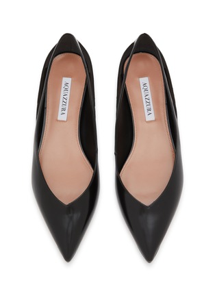 Detail View - Click To Enlarge - AQUAZZURA - Sheeva Skimmer Leather Flats