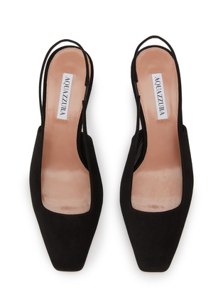 Detail View - Click To Enlarge - AQUAZZURA - Allegra 40 Suede Slingback Mules