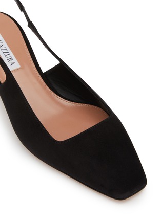 Detail View - Click To Enlarge - AQUAZZURA - Allegra 40 Suede Slingback Mules