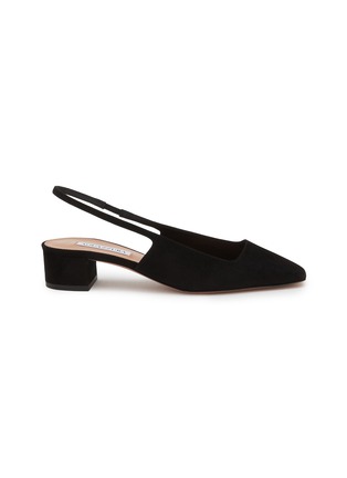 Main View - Click To Enlarge - AQUAZZURA - Allegra 40 Suede Slingback Mules