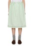 Main View - Click To Enlarge - PRADA - Pleated Knee Length Cotton Skirt