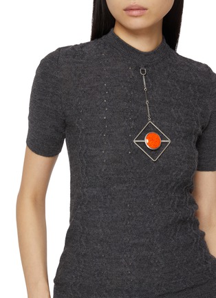  - PRADA - Short Sleeve Pendant Knit Top