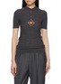 Main View - Click To Enlarge - PRADA - Short Sleeve Pendant Knit Top