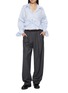 Figure View - Click To Enlarge - PRADA - Ruched Front Cotton Poplin Shirt