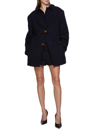 Figure View - Click To Enlarge - PRADA - Chevron Wool Shorts