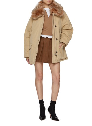 Figure View - Click To Enlarge - PRADA - Paperbag Waist Wool Mini Skirt