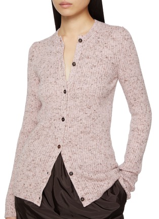  - PRADA - Long Sleeve Ribbed Knit Cardigan