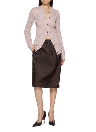 Figure View - Click To Enlarge - PRADA - Long Sleeve Ribbed Knit Cardigan