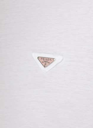  - PRADA - Logo Plaque Cotton T-Shirt