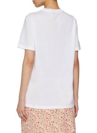 Back View - Click To Enlarge - PRADA - Logo Plaque Cotton T-Shirt