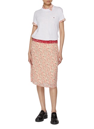 Figure View - Click To Enlarge - PRADA - Logo Plaque Cotton T-Shirt