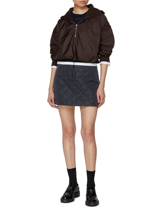 Figure View - Click To Enlarge - PRADA - Quilted Re-Nylon Mini Skirt