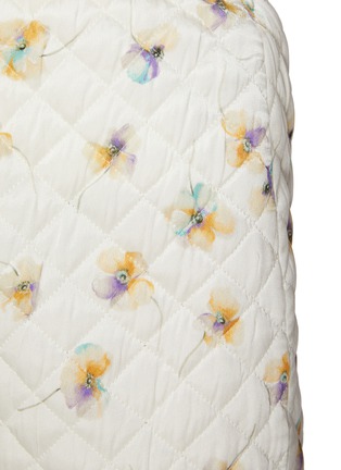  - PRADA - Floral Quilted Silk Midi Skirt