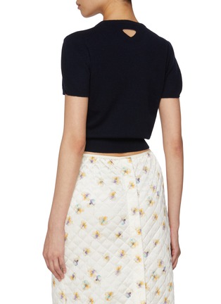 Back View - Click To Enlarge - PRADA - Puff Sleeve Cashmere Knit Top