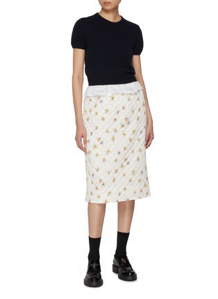 Figure View - Click To Enlarge - PRADA - Puff Sleeve Cashmere Knit Top