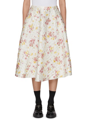Main View - Click To Enlarge - PRADA - Liberty Floral Quilted Silk Skirt