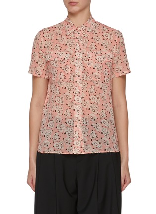 Main View - Click To Enlarge - PRADA - Daisy Print Silk Blend Blouse