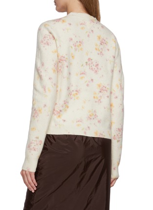 Back View - Click To Enlarge - PRADA - Floral Button Up Cardigan