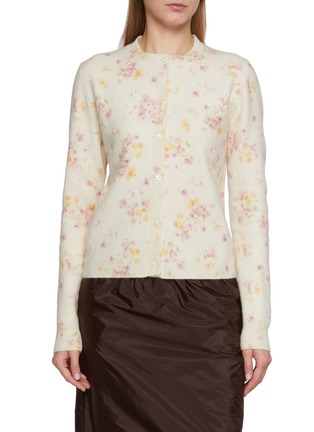 Main View - Click To Enlarge - PRADA - Floral Button Up Cardigan