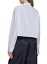 Back View - Click To Enlarge - PRADA - Striped Cropped Shirt