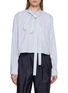 Main View - Click To Enlarge - PRADA - Striped Cropped Shirt