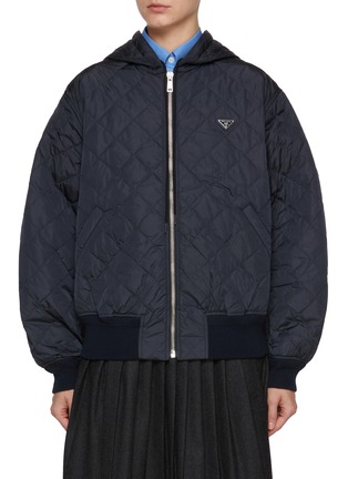 Main View - Click To Enlarge - PRADA - Hooded Re-Nylon Jacket