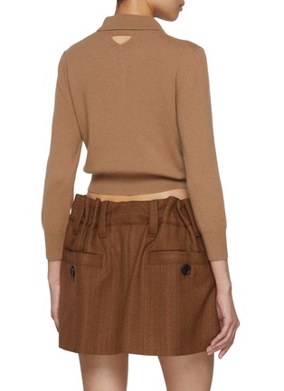 Back View - Click To Enlarge - PRADA - Polo Cashmere Knit Top