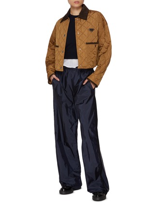 Figure View - Click To Enlarge - PRADA - Corduroy Collar Quilted Jacket