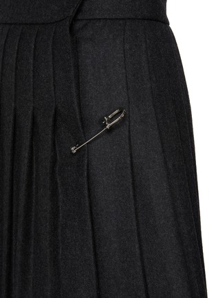  - PRADA - Pleated Uniform Wool Midi Skirt