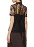Back View - Click To Enlarge - PRADA - Short Sleeve Sheer Lace Blouse