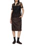 Figure View - Click To Enlarge - PRADA - Short Sleeve Sheer Lace Blouse
